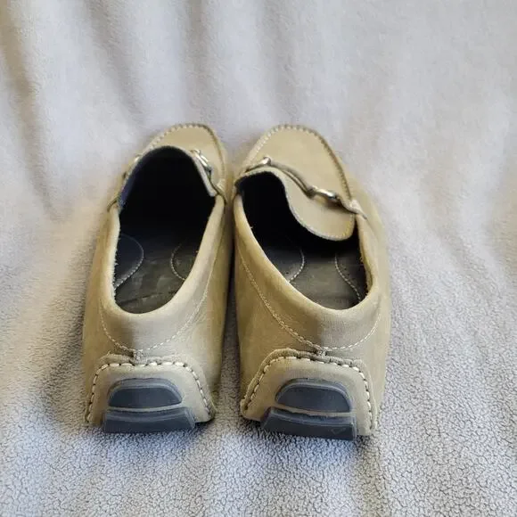 NORDSTROM RACK Shoes Loafers Mens 10M Beige Leather Buckle Slip On M23320 - Picture 7 of 12